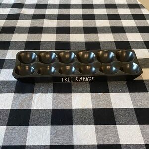 Rae Dunn Black Egg Holder Tray